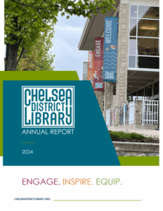 Image of east side of the library with CDL logo and 2024 Annual Report title
